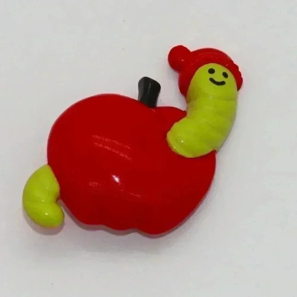 Avon Fragrance Glace Pin Pal Willy the Worm In Apple Vintage 70s